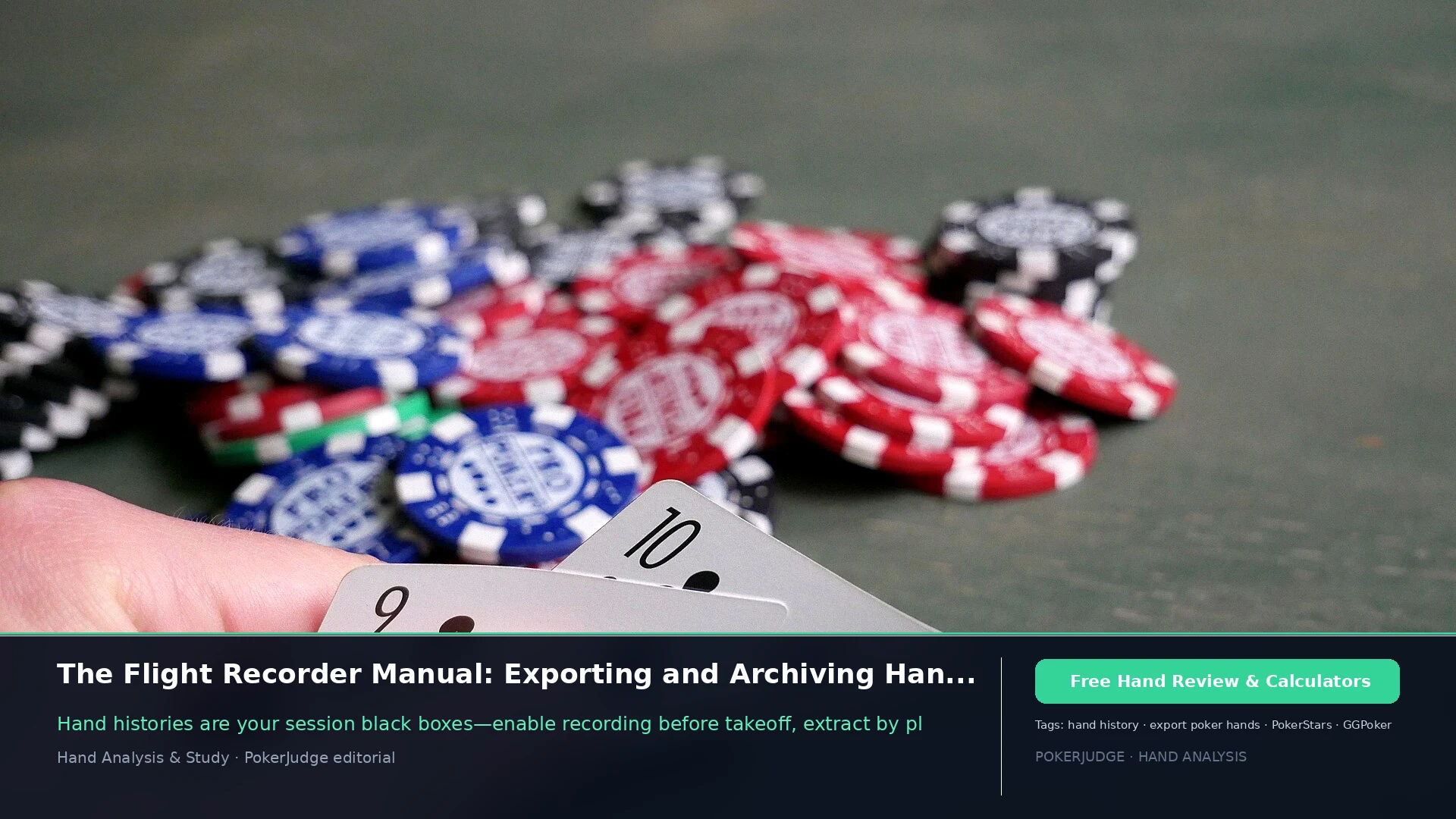 Руководство по «чёрному ящику»: экспорт и архивация историй раздач | PokerJudge