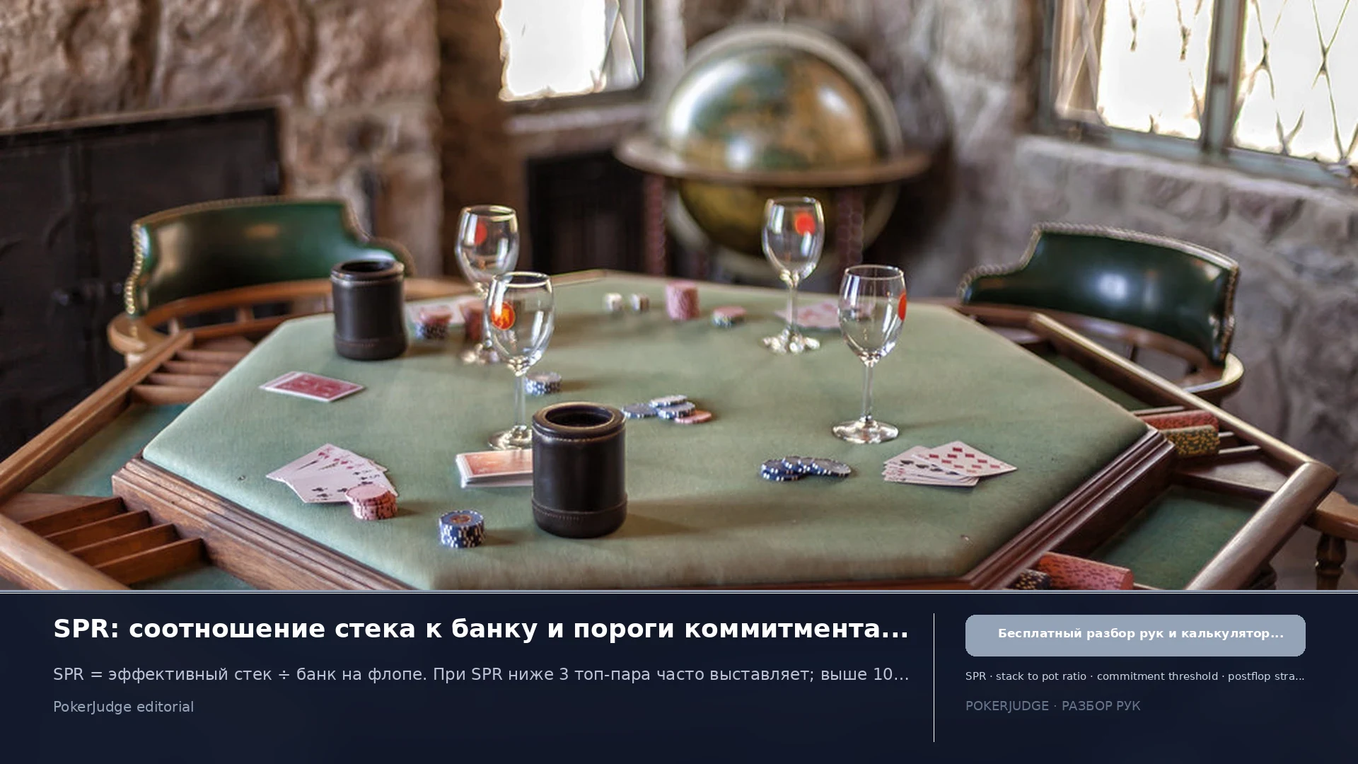SPR: соотношение стека к банку и пороги коммитмента на флопе | PokerJudge